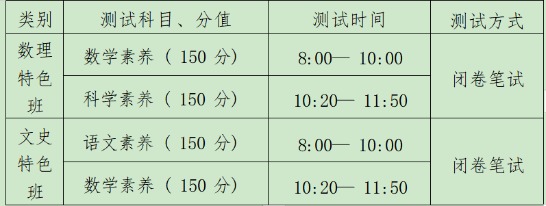 嘉兴高级中学 2024年特色班招生简章